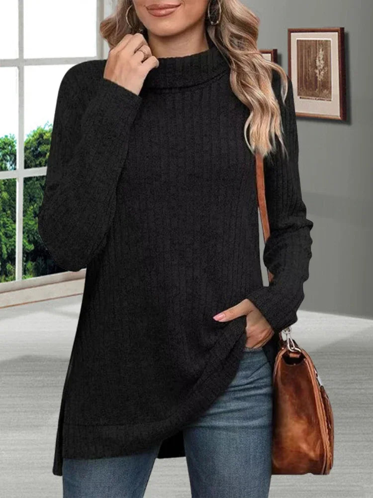 WW | Warm striped turtleneck sweater