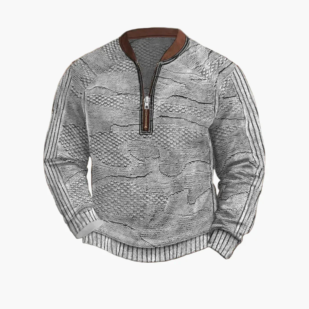 WW | Strickpullover mit Reißverschluss - Moderner Freizeit-Look für Herbst und Frühling