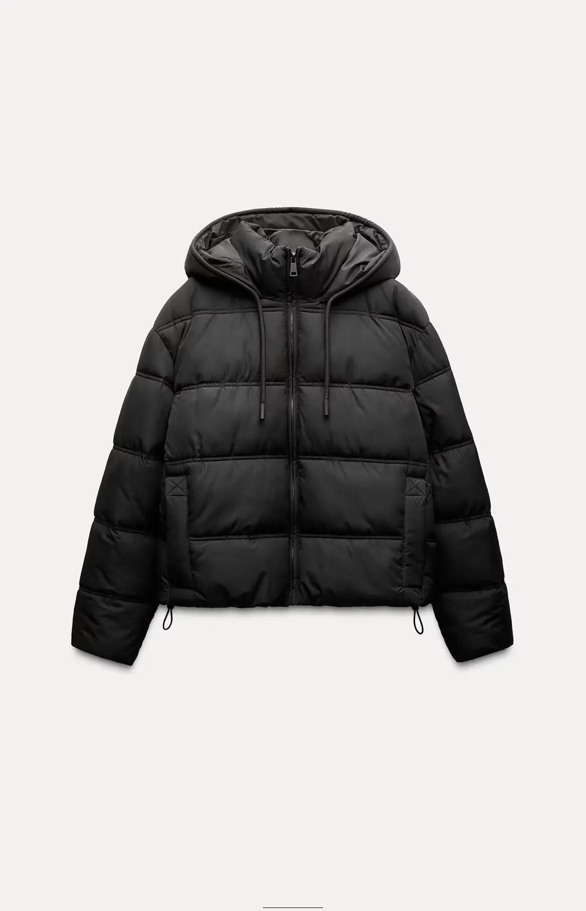 WW | Leisure Hooded Puffer Coat with Quilted Insulation