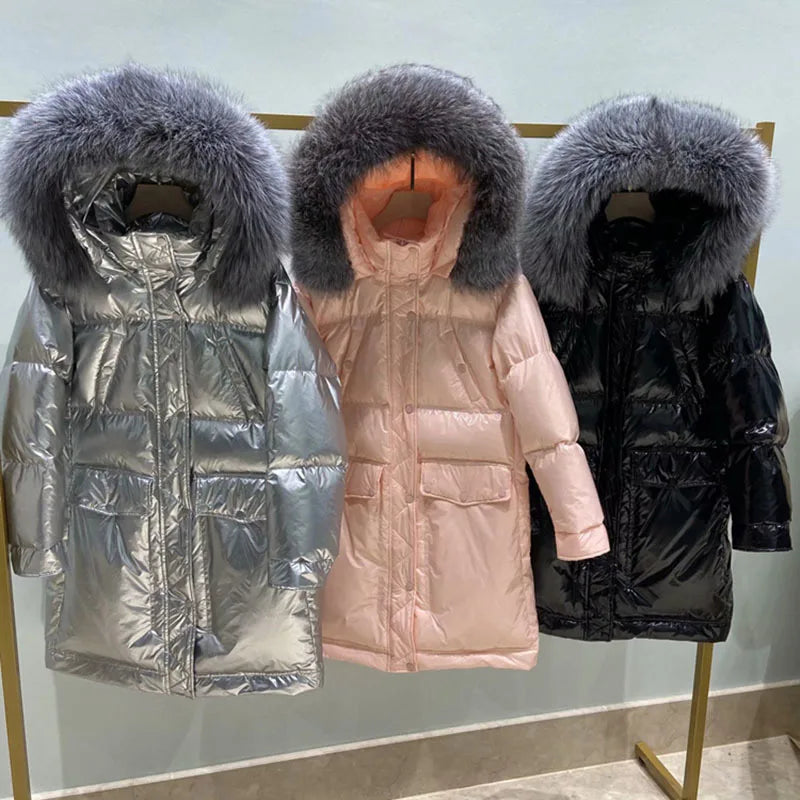 WW | Oversize-Parka mit Kapuze aus Kunstpelz für Frauen