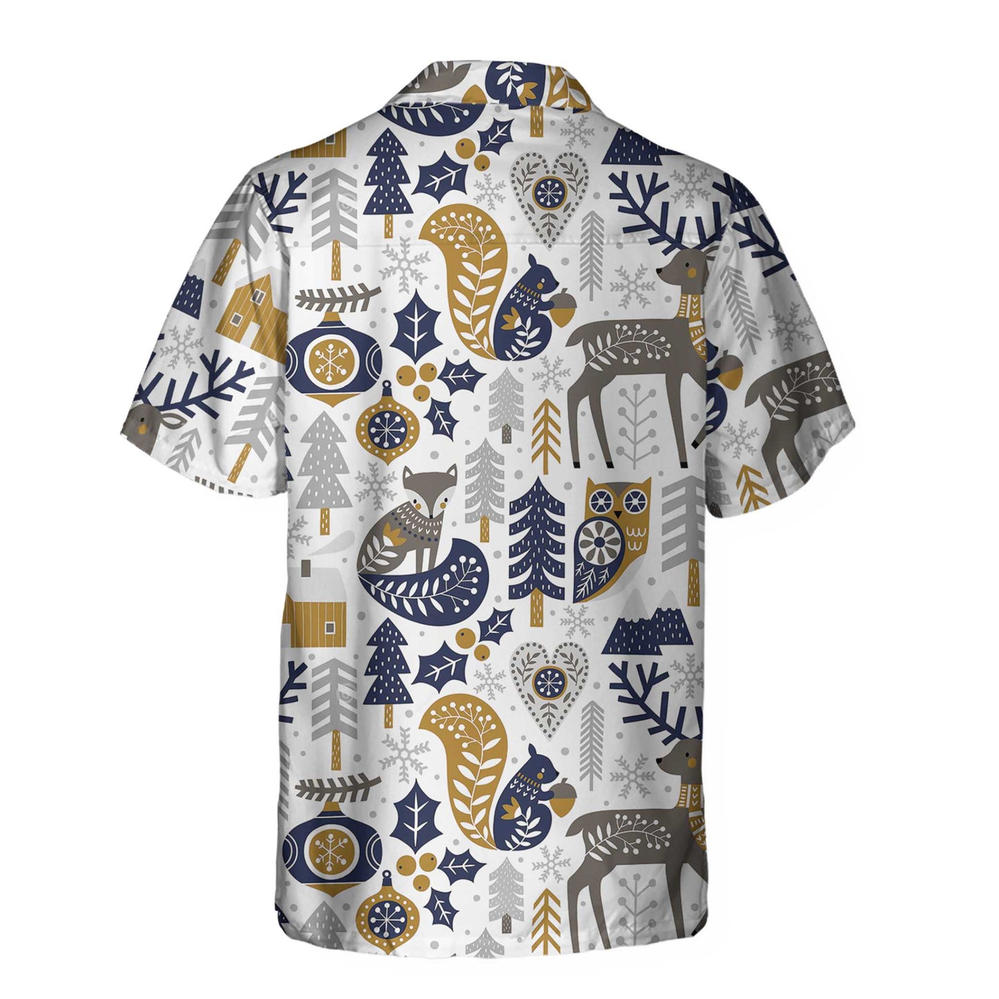 WW | Scandinavian Christmas Hawaiian Shirt for Men, Christmas Hawaiian Shirt Gift Idea
