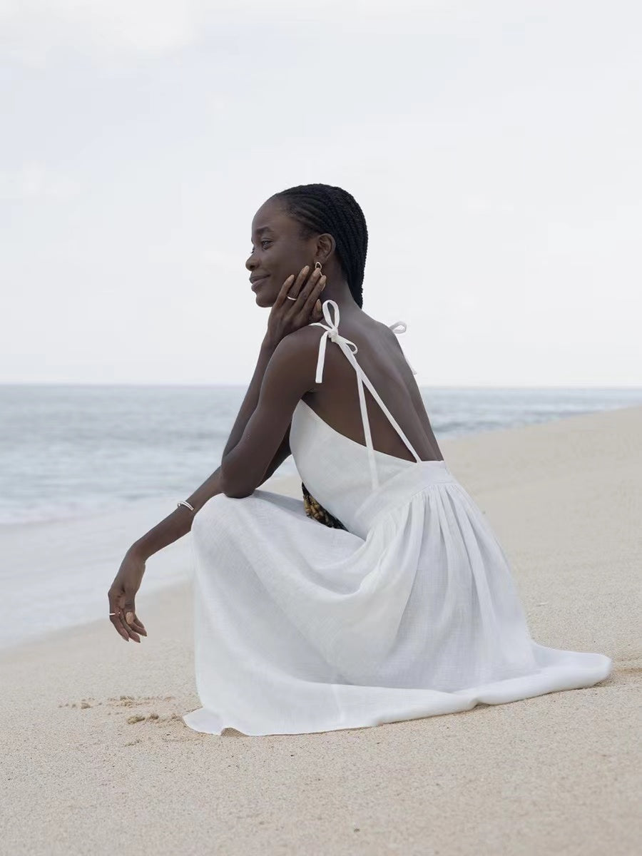 WW | Atmungsaktives Sommerkleid Aus Leinen Für Damen