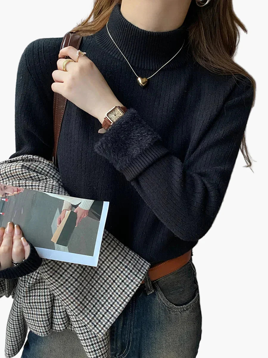WW | Turtleneck Pullover Basic Knit Long Sleeve for Everyday and Office