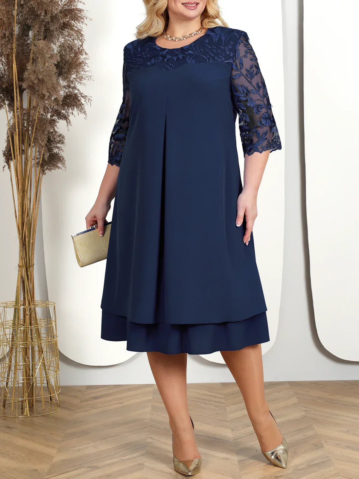WW | Elegantes Besticktes Abendkleid für Frauen