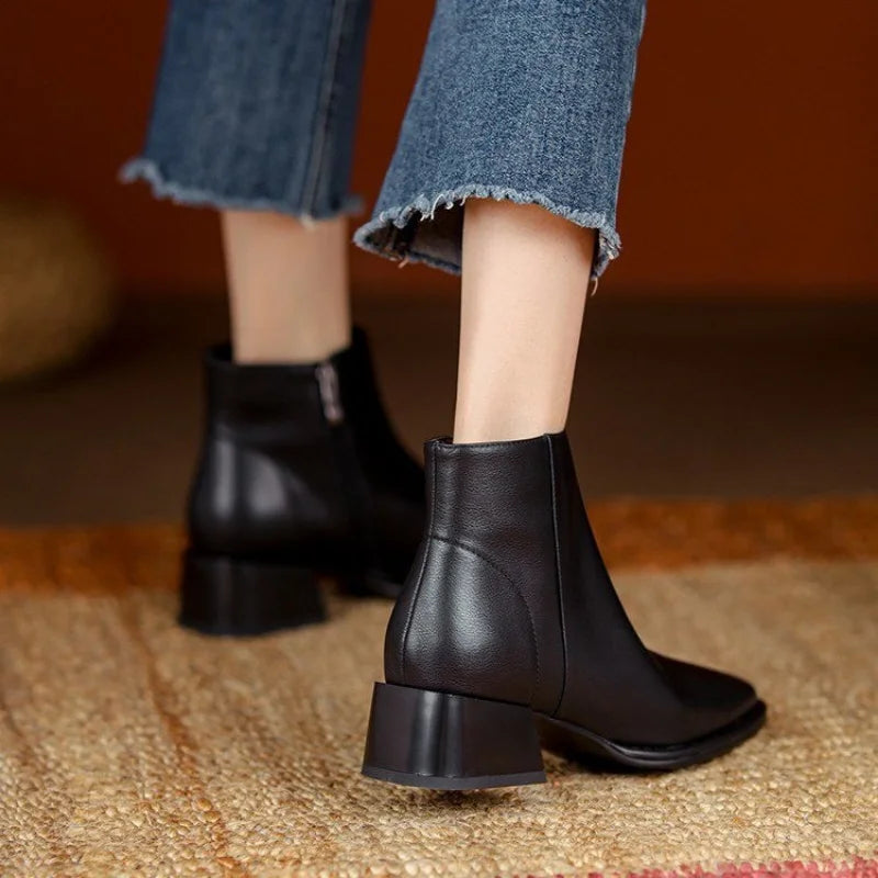 WW | Chunky Heel Ankle Boots