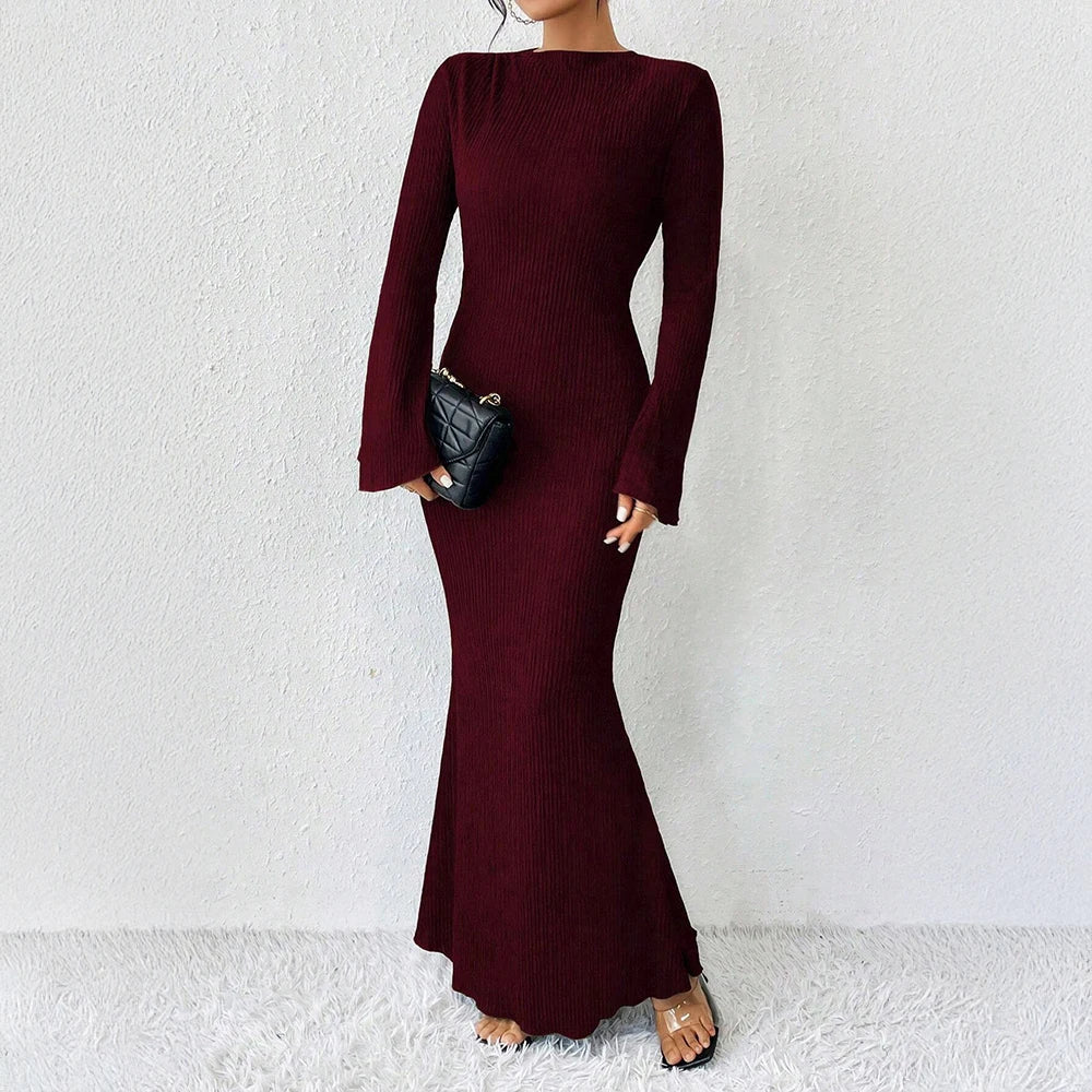 Celeste | Maxi Dress with Long Sleeves and Off-Shoulder Design