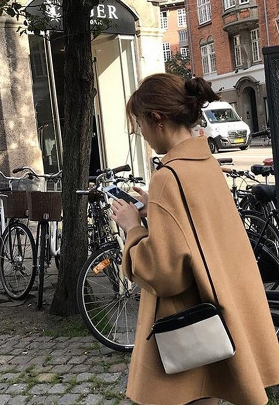 WW | Warm and Stylish Single-Breasted Wool Coat
