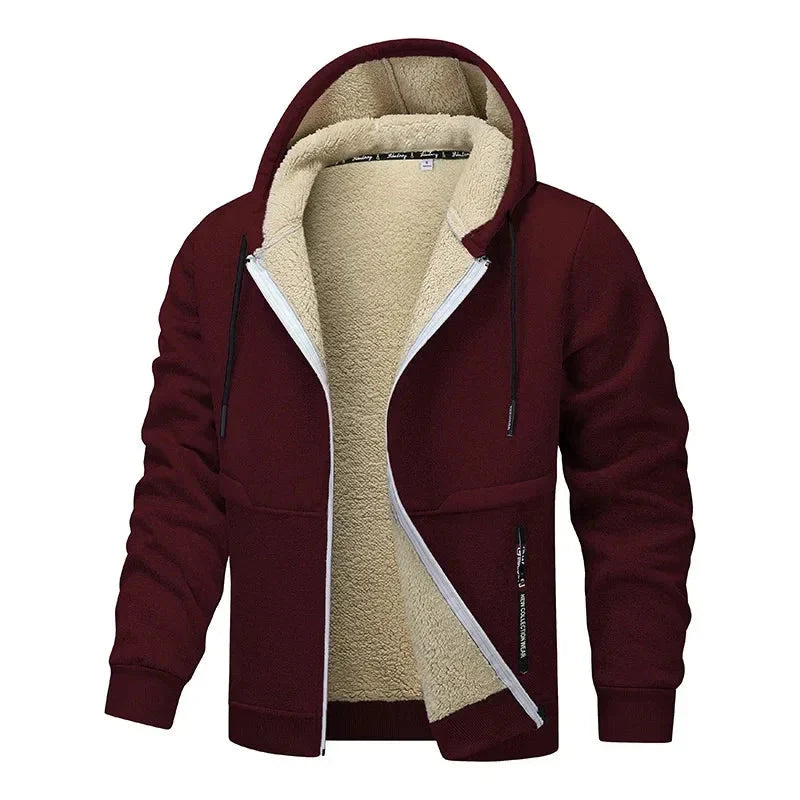 WW | Wärmende Kapuzenjacke mit Fleecefutter für Herren