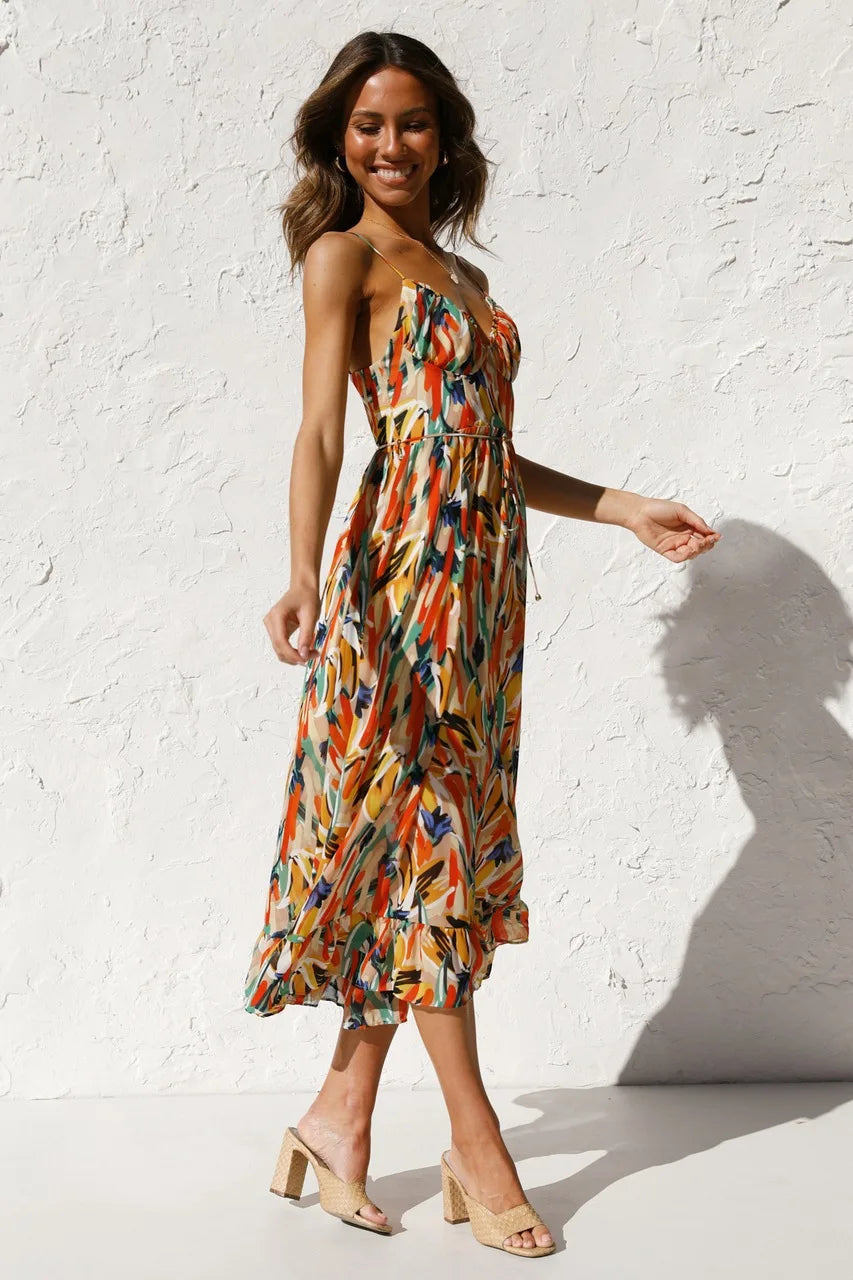 Sophia | Colorful Midi Dress