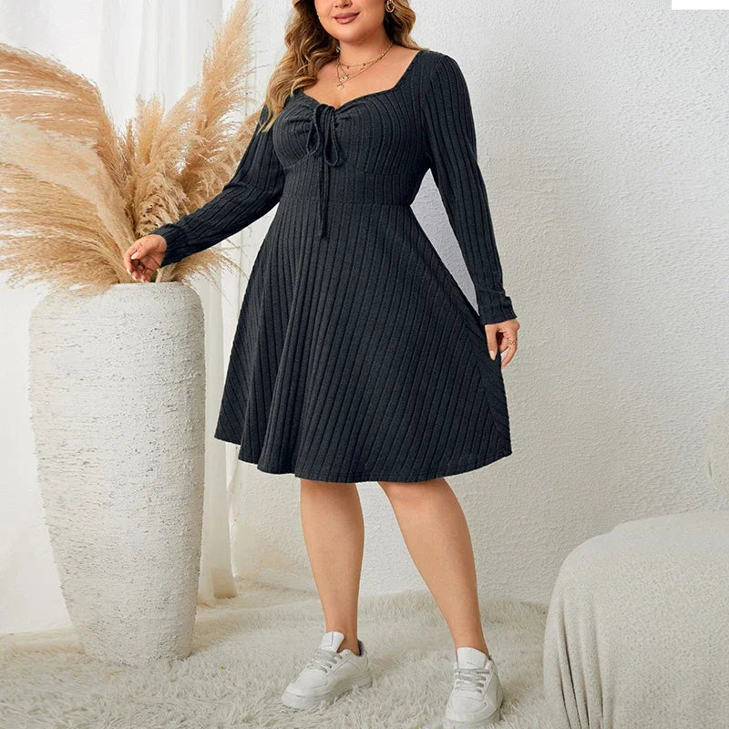 WW | Weiches Strickribbelkleid