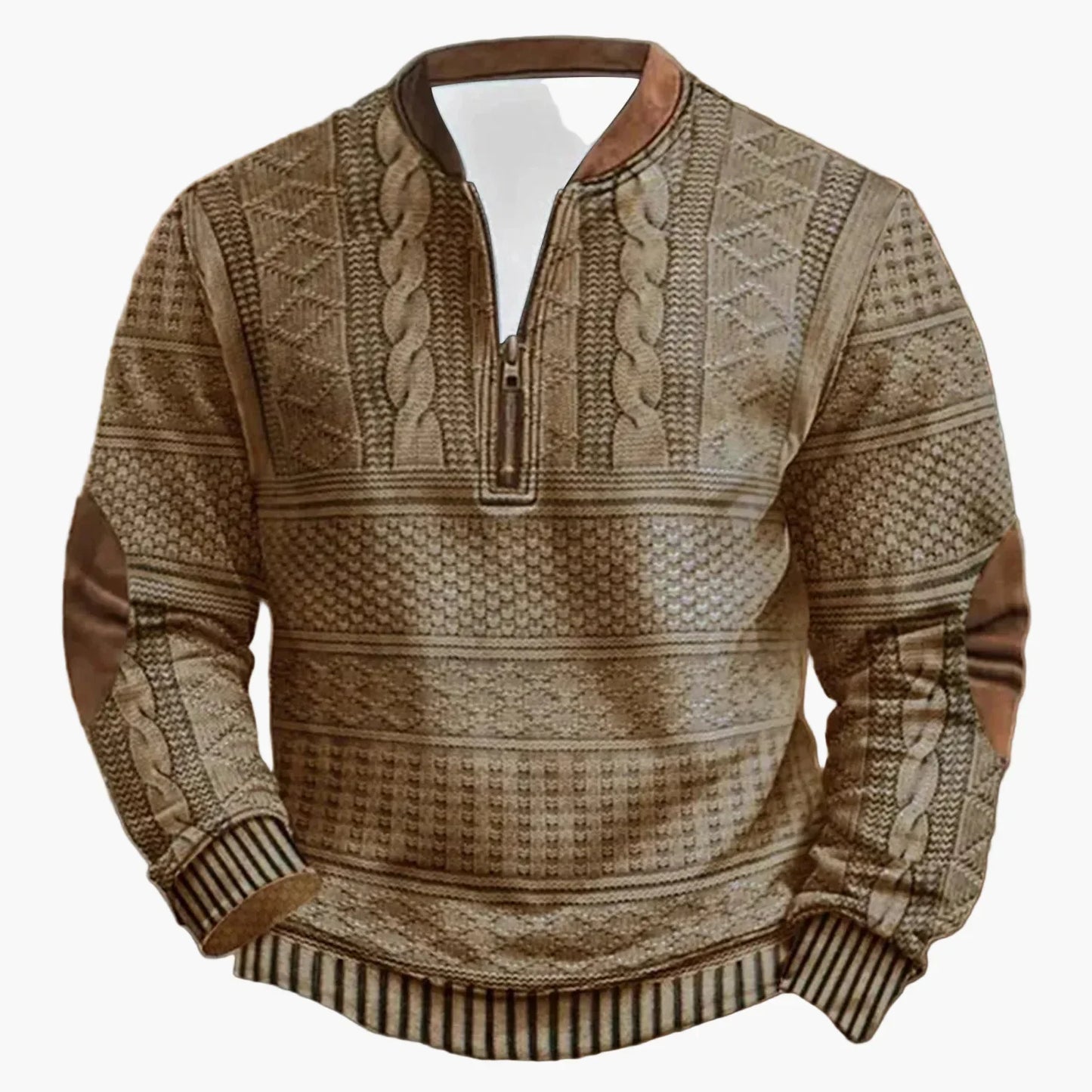 WW | Outdoor Casual Pullover mit Stehkragen und Zipper - Modischer Freizeit-Sweater für Alltag und Freizeit