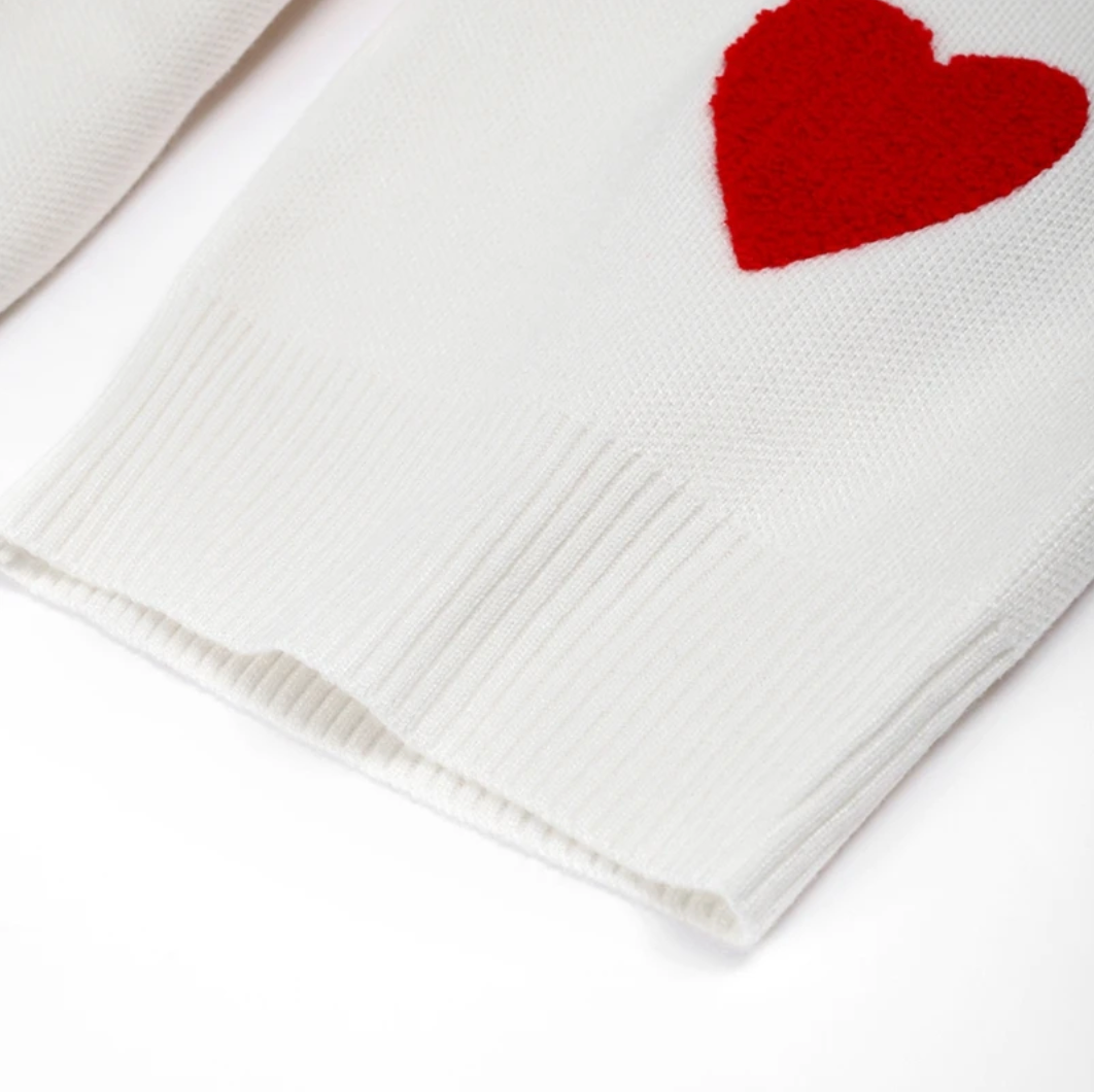 WW | Lässiger Pullover für Frauen mit Liebe Stickerei