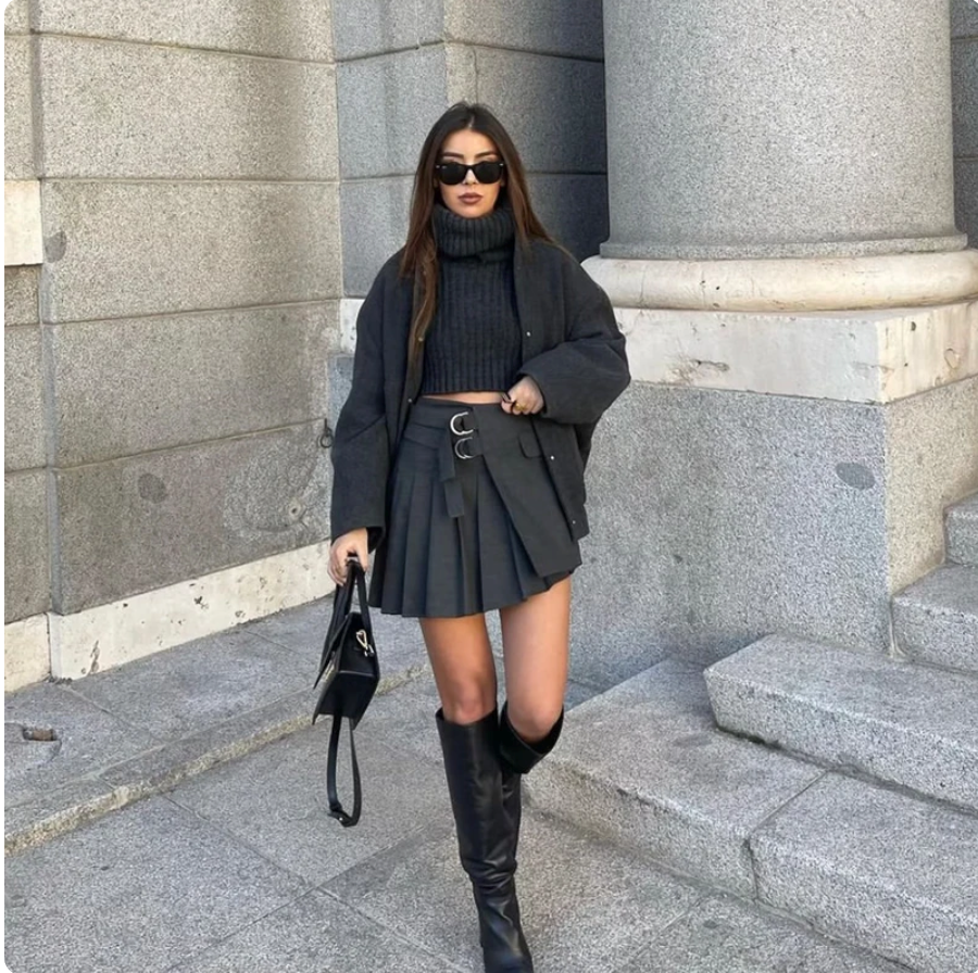 WW | Oversized Tweed Bomber Jacket for Women