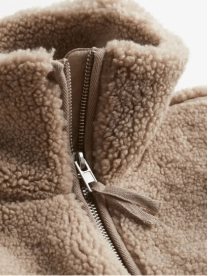 WW | Sherpa-Jacke - Reißverschluss-Design - Gemütliche Winterlage