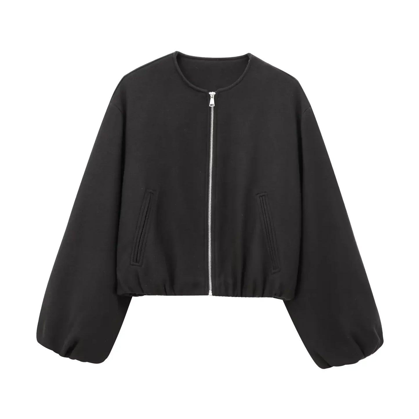 WW | Schwarze Bomberjacke Damen