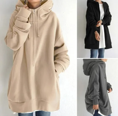 WW | Damen-Hoodie mit Reißverschluss für Herbst/Winter