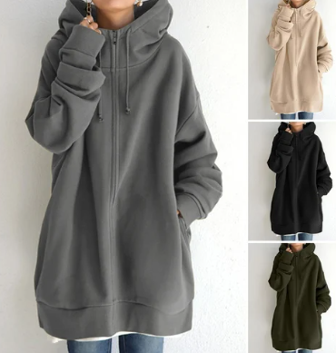 WW | Damen-Hoodie mit Reißverschluss für Herbst/Winter