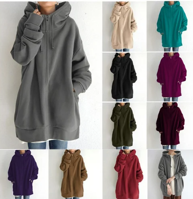 WW | Damen-Hoodie mit Reißverschluss für Herbst/Winter
