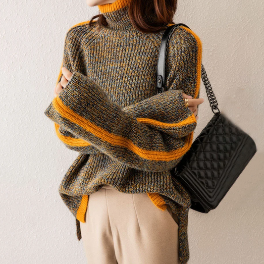 WW | Strickpullover mit Rollkragen - Modischer Winterpullover für Alltag und Freizeit