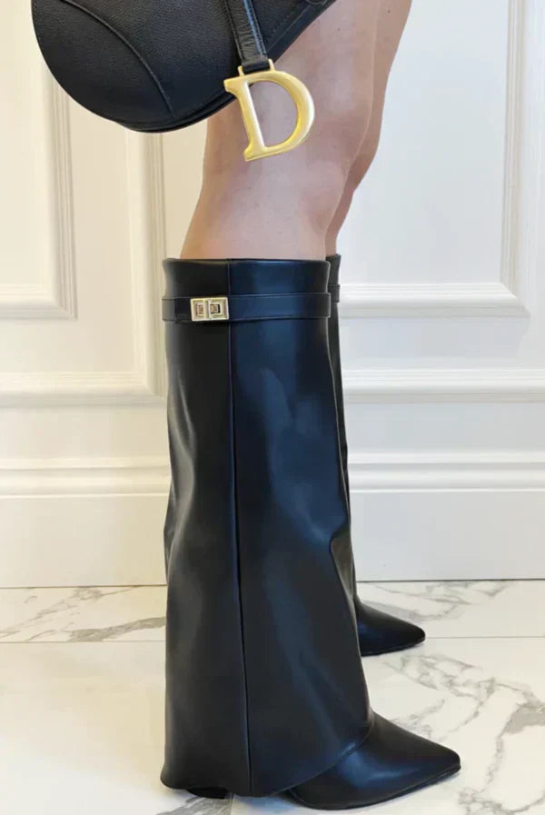 WW | Hochwertige kniehohe Stiefel aus Wildleder