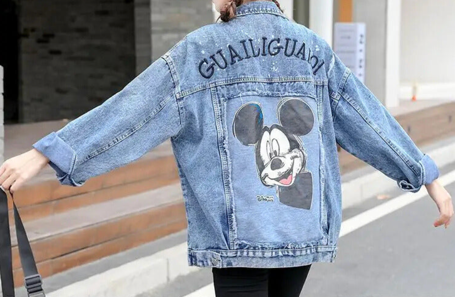 WW | Jeans jacket with cool design MM Mouse Woman