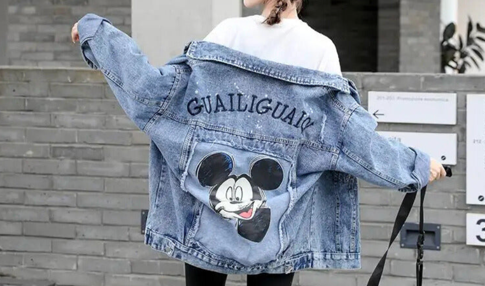 WW | Jeans jacket with cool design MM Mouse Woman