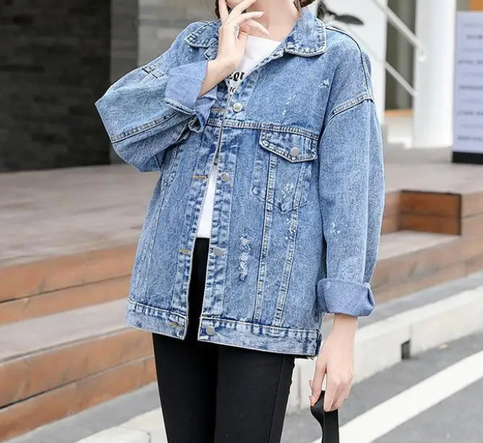 WW | Jeans jacket with cool design MM Mouse Woman