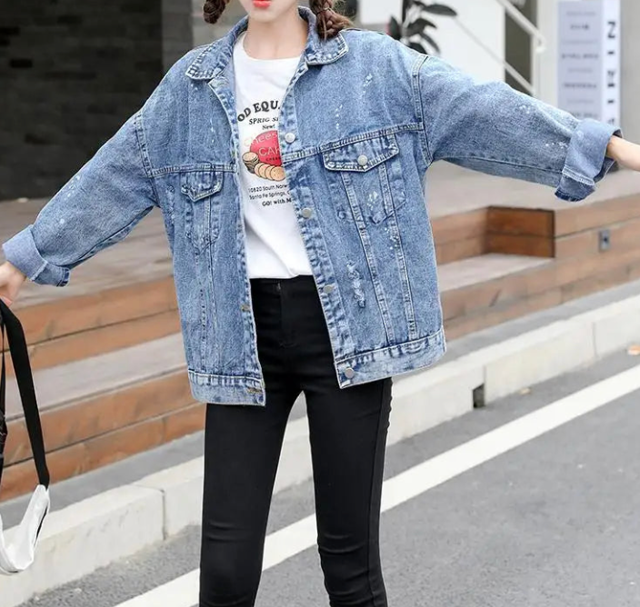 WW | Jeans jacket with cool design MM Mouse Woman