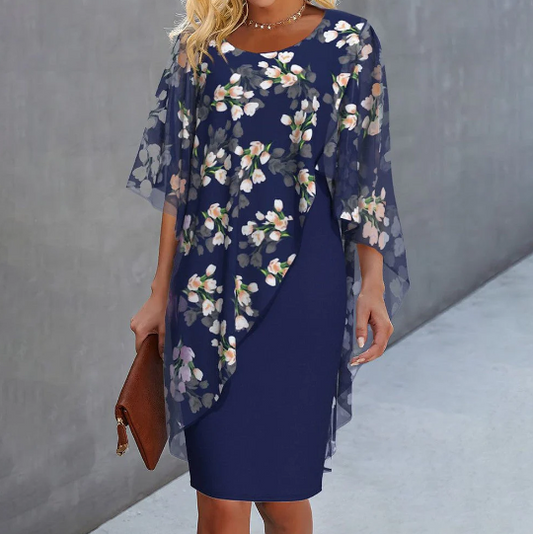 WW | Elegantes Schichtkleid Mit Blumen