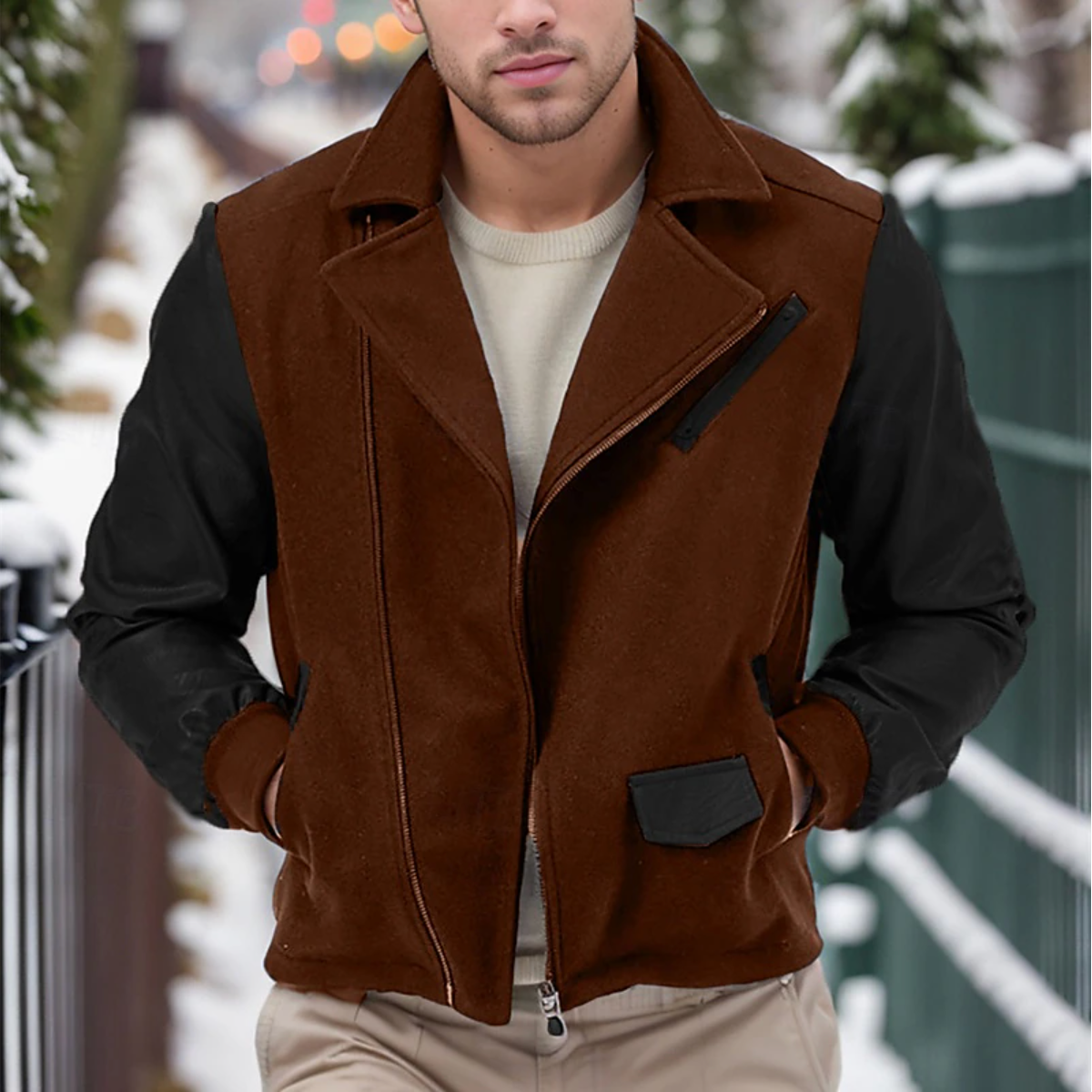 WW | Men's Leather Winter Coat