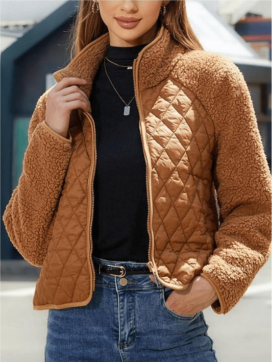 WW | Sherpa Jacket - Dual-Texture Design - Cozy & Stylish