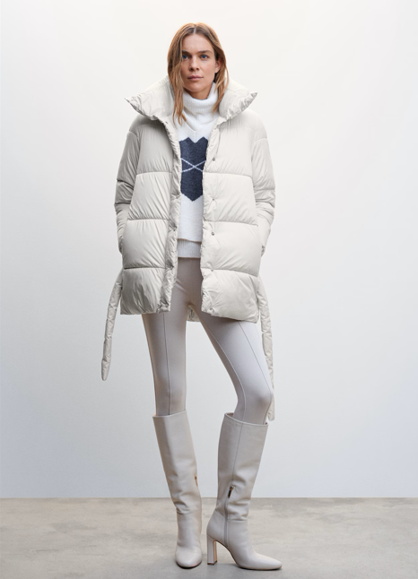 WW | Pufferjacke Damen Normale Passform Warmer Schutz Essentielle Eleganz