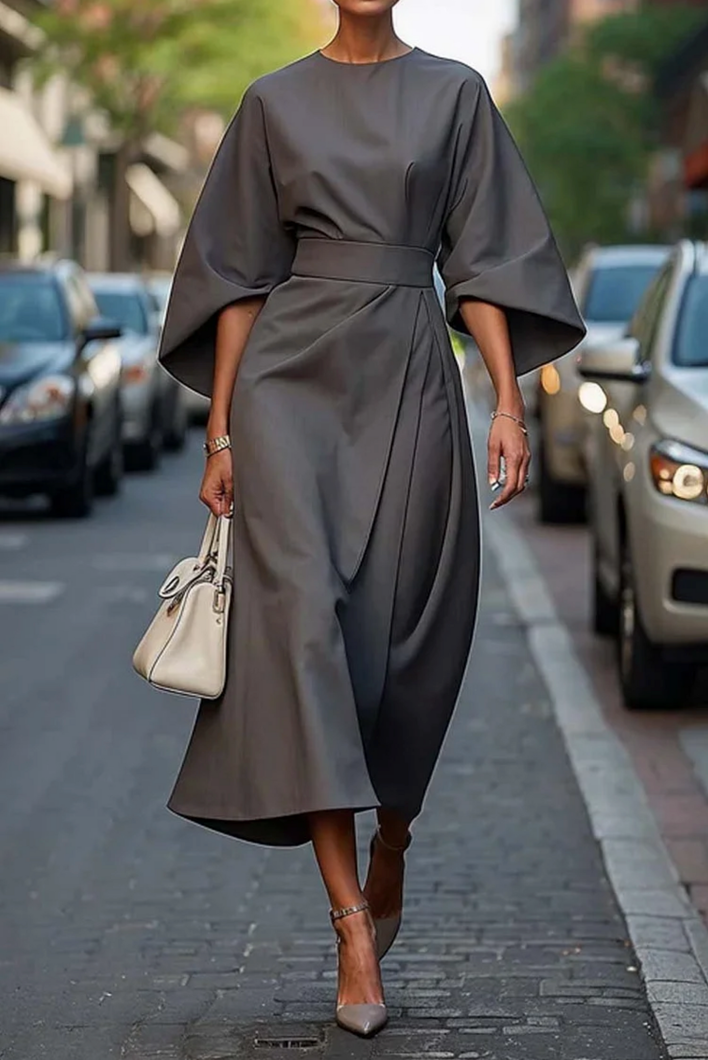 IONE | Maxikleid mit Laternenärmeln
