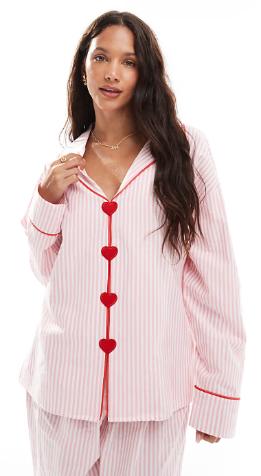Valentina | Pink Heart Pajama Set