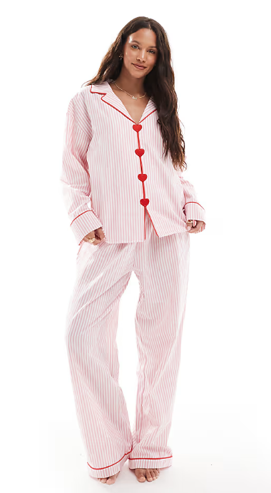 Valentina | Pink Heart Pajama Set