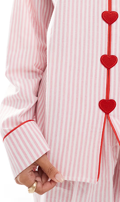 Valentina | Pink Heart Pajama Set