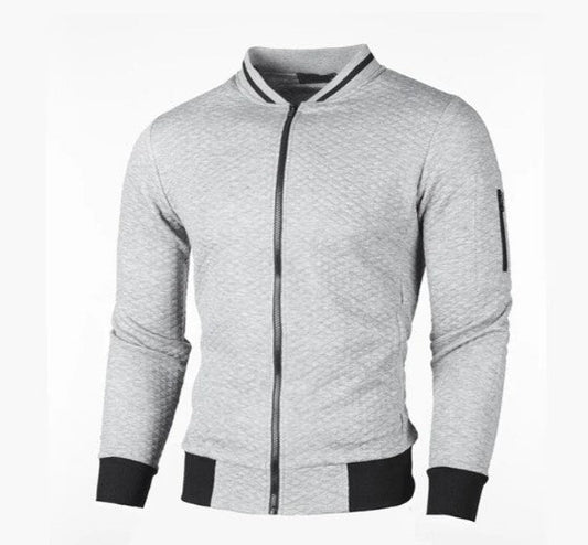 WW | herren-sweatshirt mit reißverschluss und stehkragen