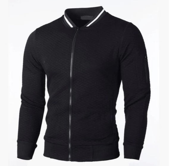 WW | herren-sweatshirt mit reißverschluss und stehkragen