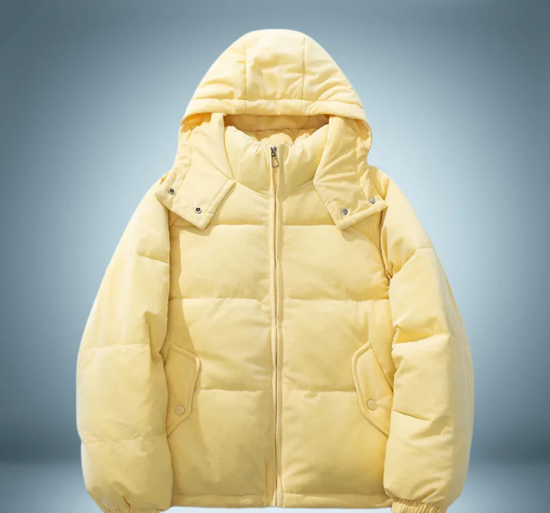 WW | Braune Daunenjacke mit Kapuze