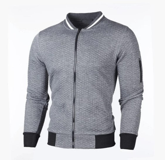 WW | herren-sweatshirt mit reißverschluss und stehkragen