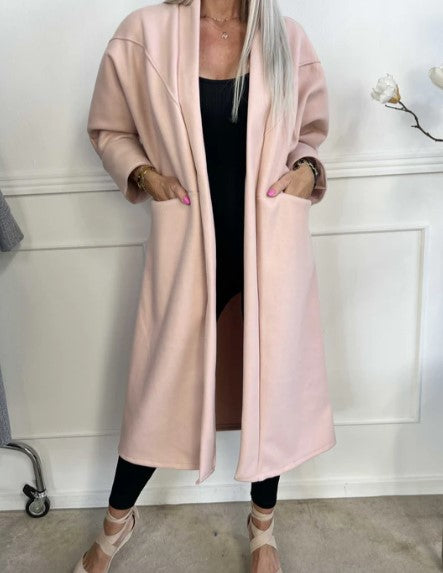 WW | oversized Mantel mit Nähten und transparenten Taschen