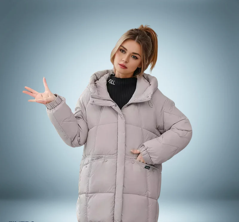 WW | Fashionable Down Jacket in Grey