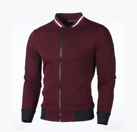 WW | herren-sweatshirt mit reißverschluss und stehkragen