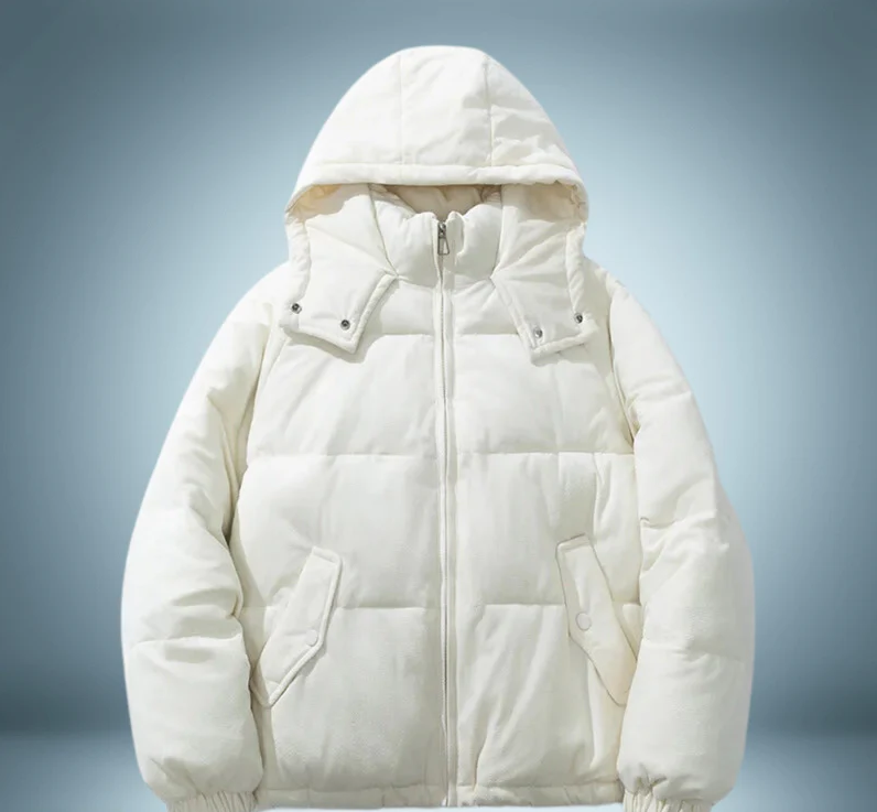 WW | Braune Daunenjacke mit Kapuze