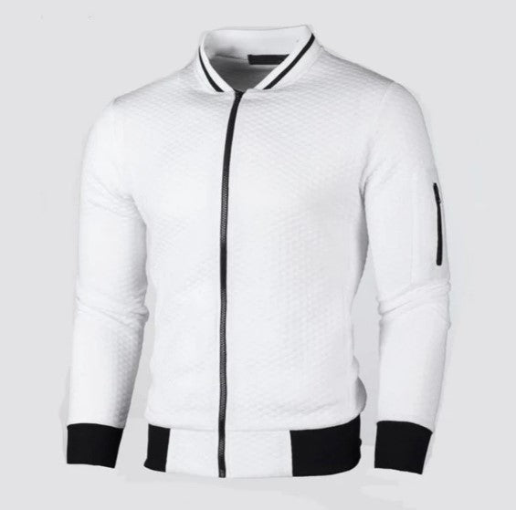 WW | herren-sweatshirt mit reißverschluss und stehkragen