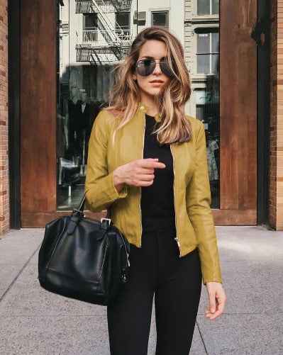 WW |  Winter Lederjacke im modernen Stil für Damen - Perfekt für den Winter