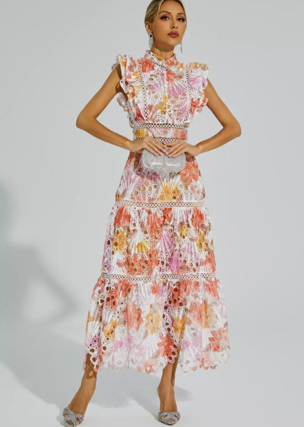 Melody – Ärmelloses Maxikleid mit Ausschnitt