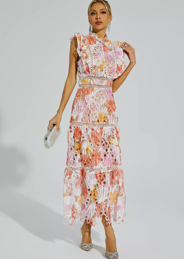 Melody – Ärmelloses Maxikleid mit Ausschnitt