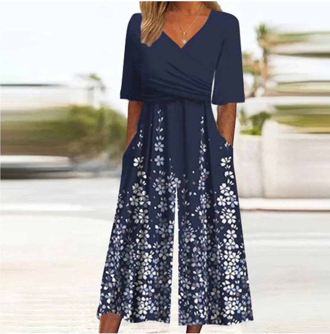 WW | Cross Neck Jumpsuit For Women