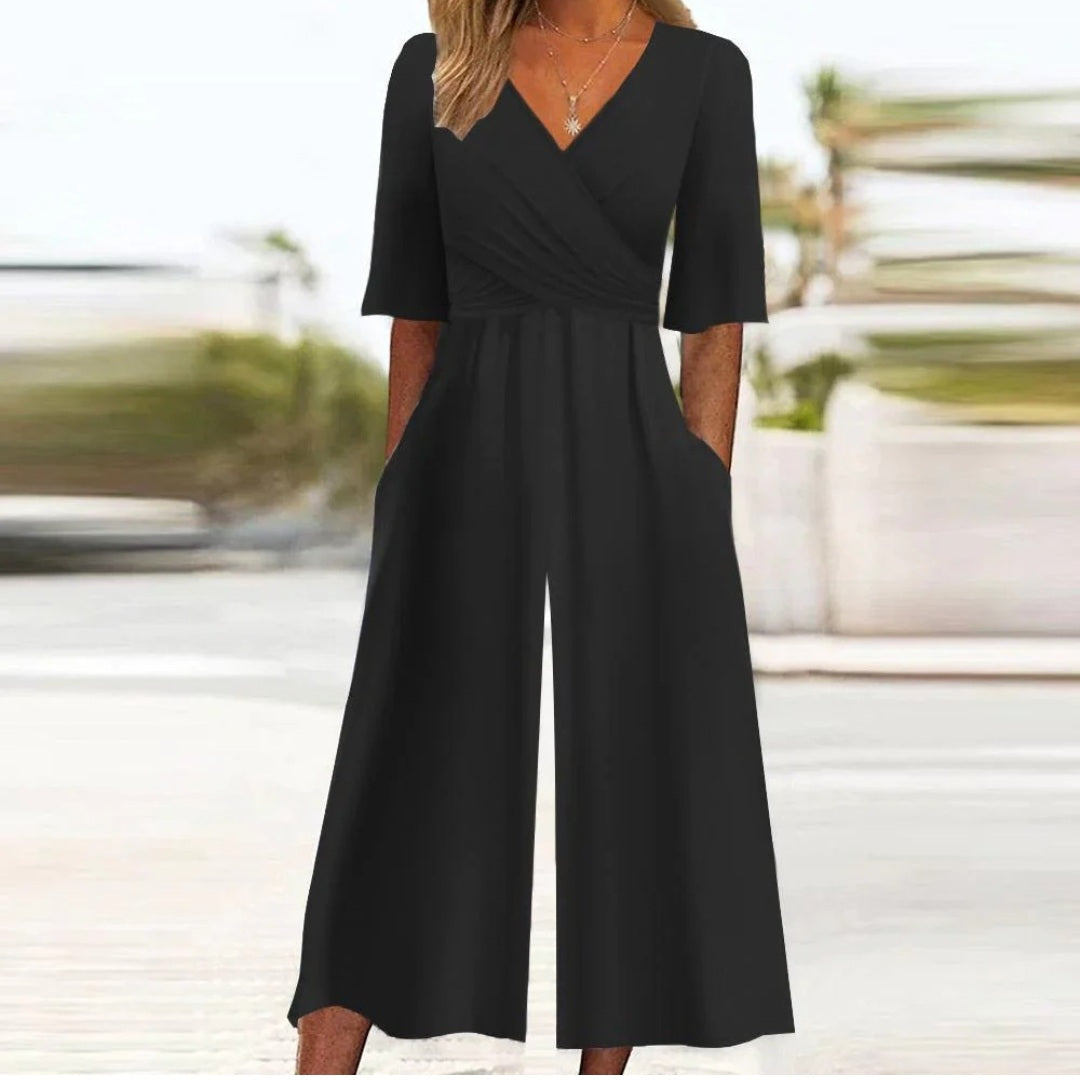 WW | Cross Neck Jumpsuit For Women